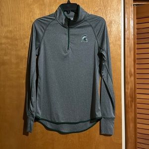 MSU Spartan 1/4 zip top